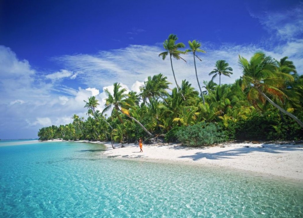 Cook-öarna visar den lummiga grönska som lever på koldioxid.